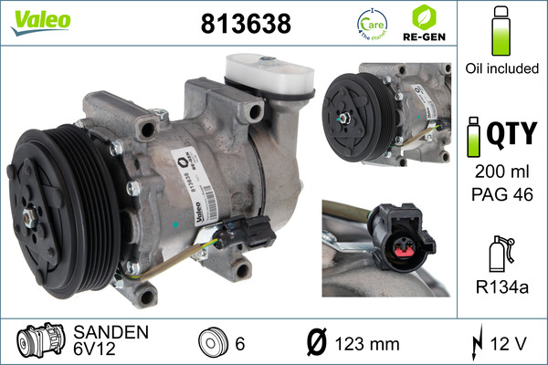 Airco compressor Valeo 813638