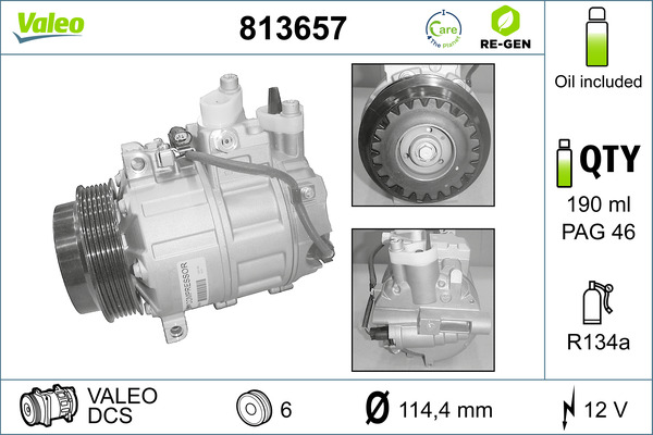 Airco compressor Valeo 813657