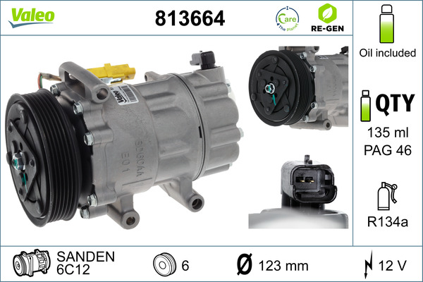 Airco compressor Valeo 813664