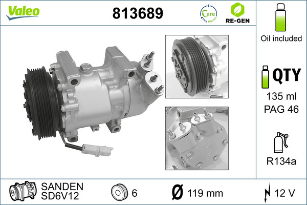 Airco compressor Valeo 813689