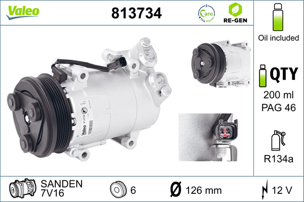 Airco compressor Valeo 813734