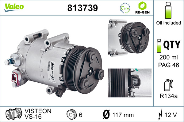 Airco compressor Valeo 813739