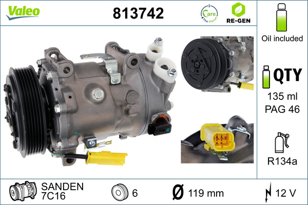 Airco compressor Valeo 813742