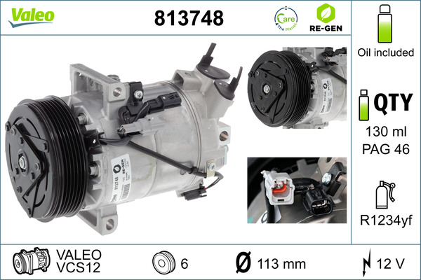 Airco compressor Valeo 813748