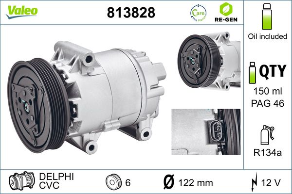 Airco compressor Valeo 813828