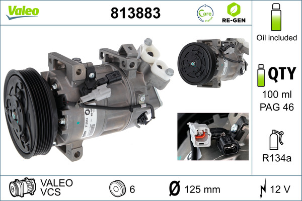 Airco compressor Valeo 813883