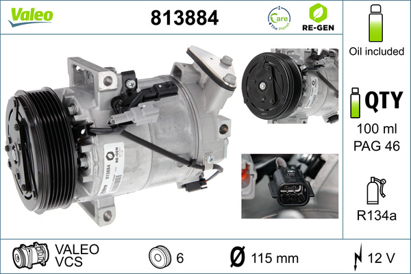 Airco compressor Valeo 813884