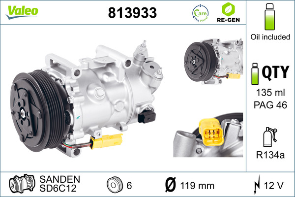 Airco compressor Valeo 813933