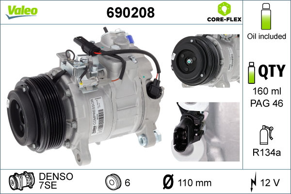 Airco compressor Valeo 690208