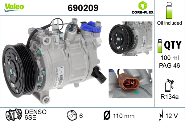 Airco compressor Valeo 690209