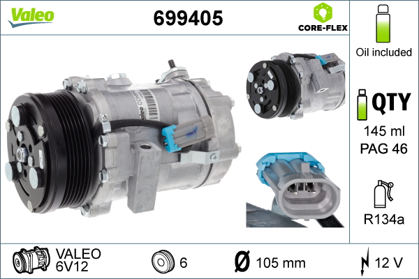 Airco compressor Valeo 699405