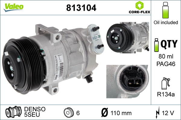 Airco compressor Valeo 813104