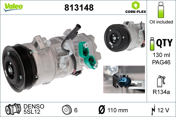 Airco compressor Valeo 813148