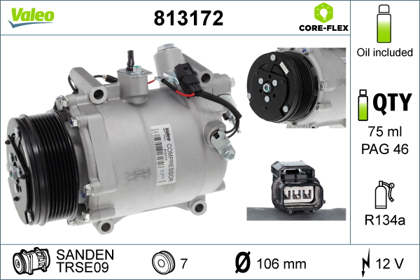 Airco compressor Valeo 813172