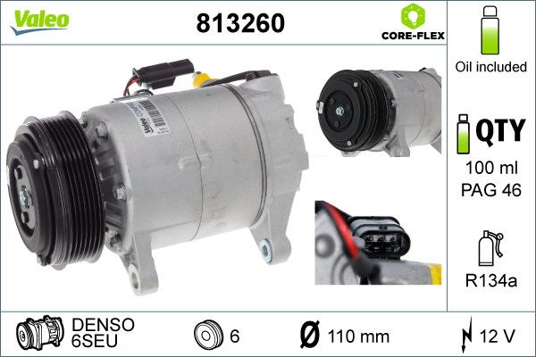 Airco compressor Valeo 813260