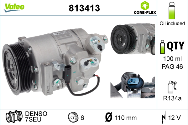 Airco compressor Valeo 813413