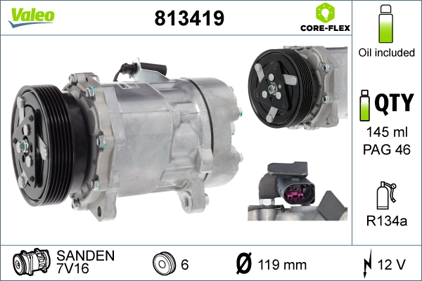 Airco compressor Valeo 813419