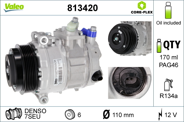 Airco compressor Valeo 813420