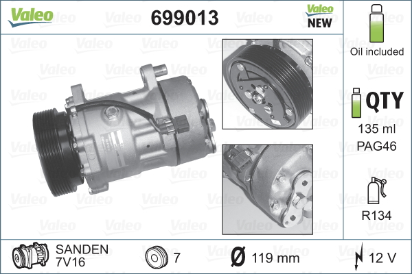 Airco compressor Valeo 699013