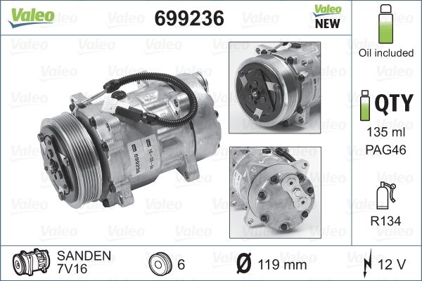 Airco compressor Valeo 699236