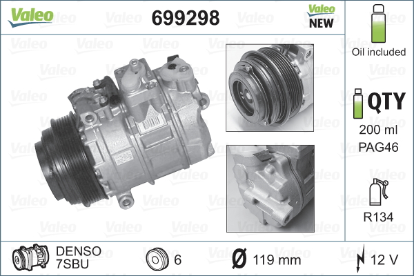 Airco compressor Valeo 699298