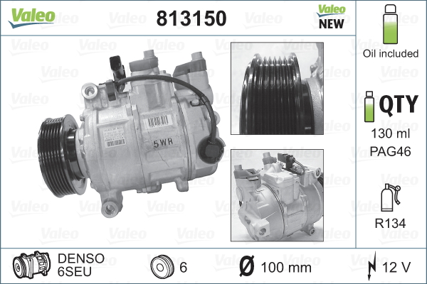 Airco compressor Valeo 813150