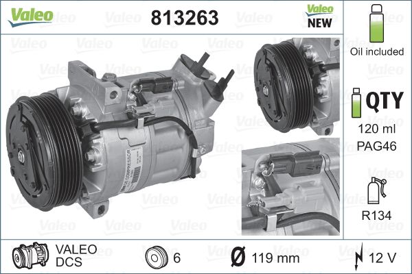 Airco compressor Valeo 813263