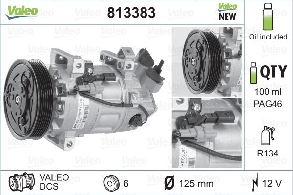 Airco compressor Valeo 813383