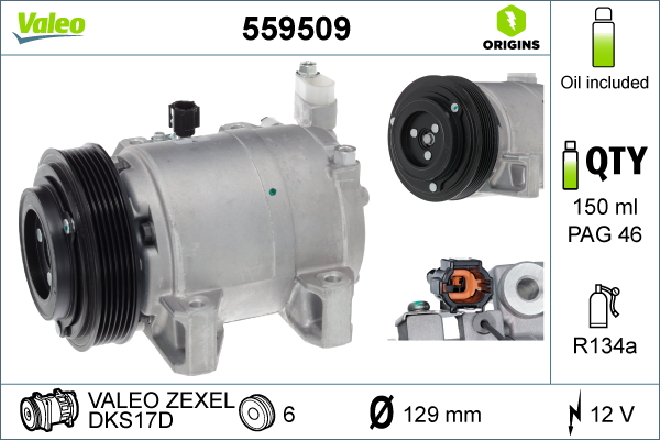 Airco compressor Valeo 559509