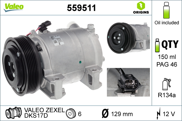 Airco compressor Valeo 559511