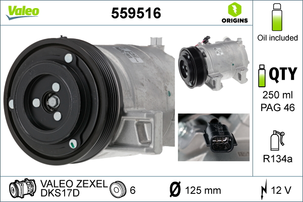 Airco compressor Valeo 559516