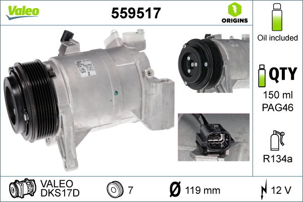 Airco compressor Valeo 559517