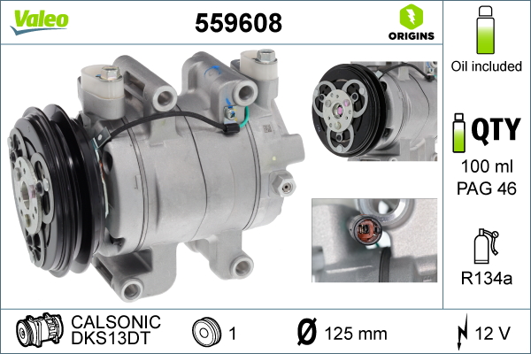 Airco compressor Valeo 559608