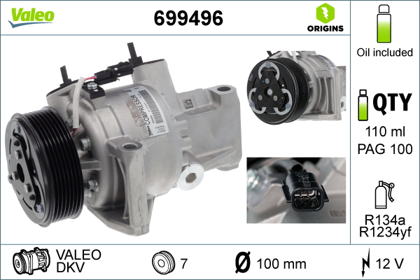 Airco compressor Valeo 699496