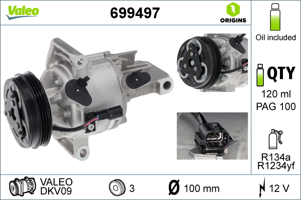 Airco compressor Valeo 699497