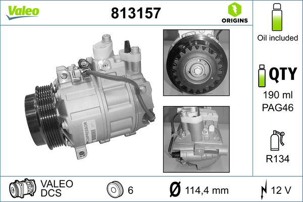 Airco compressor Valeo 813157