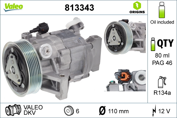 Airco compressor Valeo 813343