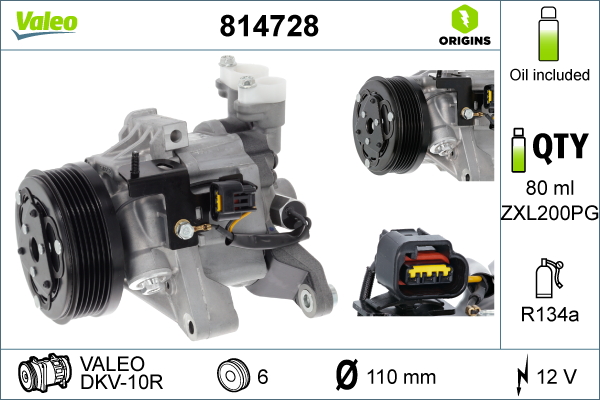 Airco compressor Valeo 814728