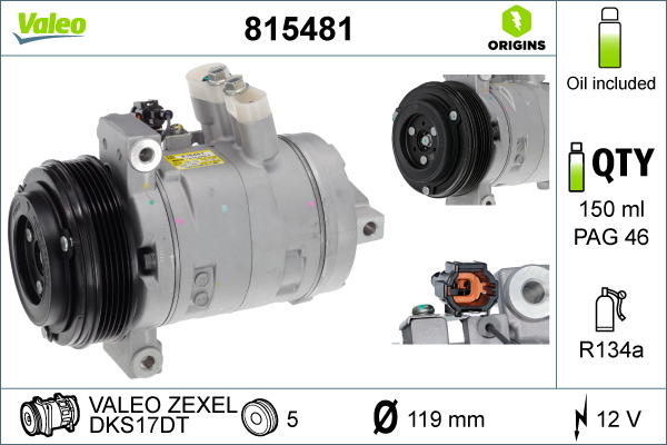 Airco compressor Valeo 815481