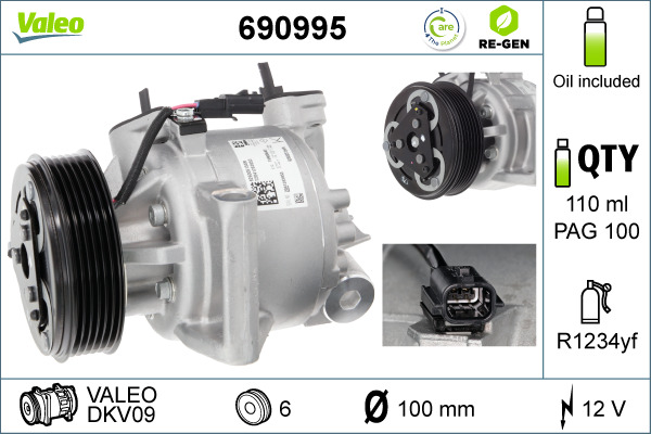 Airco compressor Valeo 690995