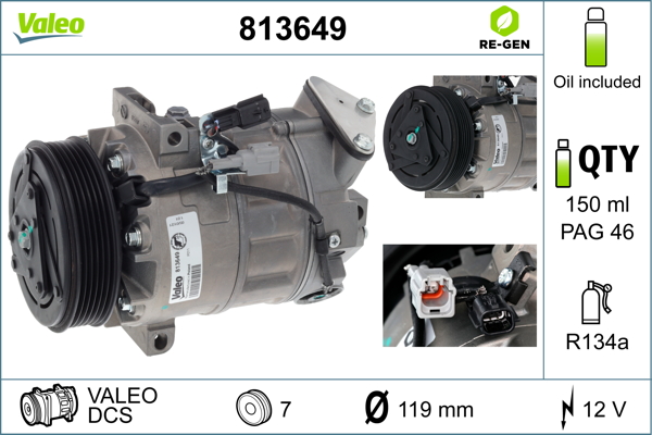 Airco compressor Valeo 813649