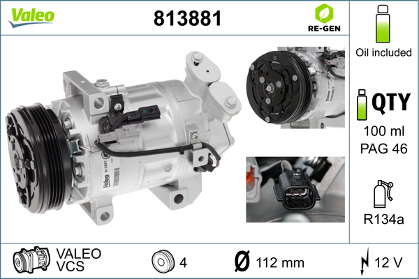 Airco compressor Valeo 813881