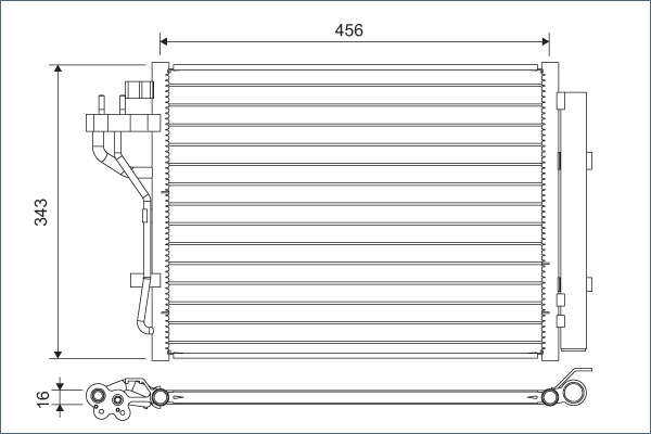 Airco condensor Valeo 822629