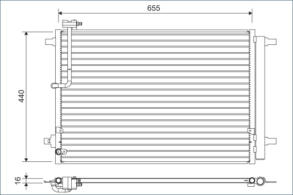 Airco condensor Valeo 822633