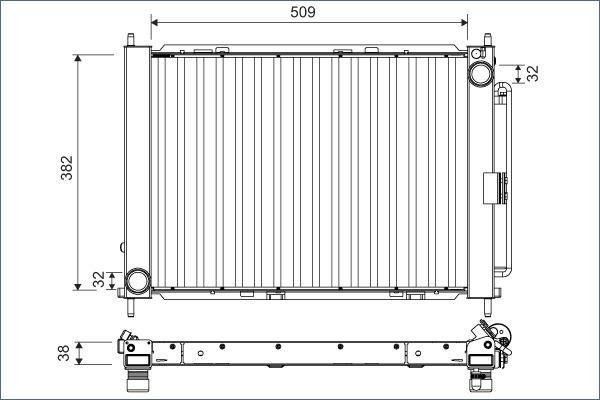 Koelmodule (radiateur+condensor) Valeo 822671