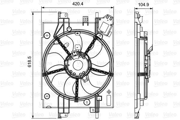 Ventilatorwiel-motorkoeling Valeo 696550