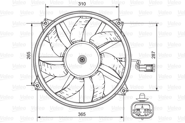 Ventilatorwiel-motorkoeling Valeo 696850