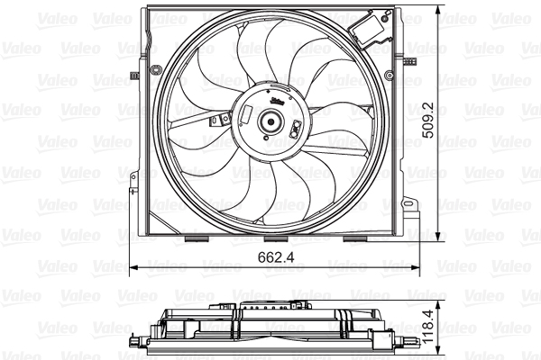 Ventilatorwiel-motorkoeling Valeo 696873