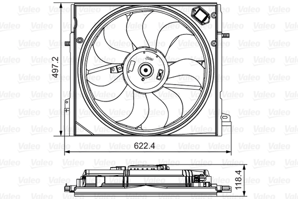 Ventilatorwiel-motorkoeling Valeo 698582