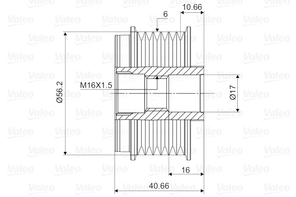Valeo Vrijloop koppeling dynamo 588010